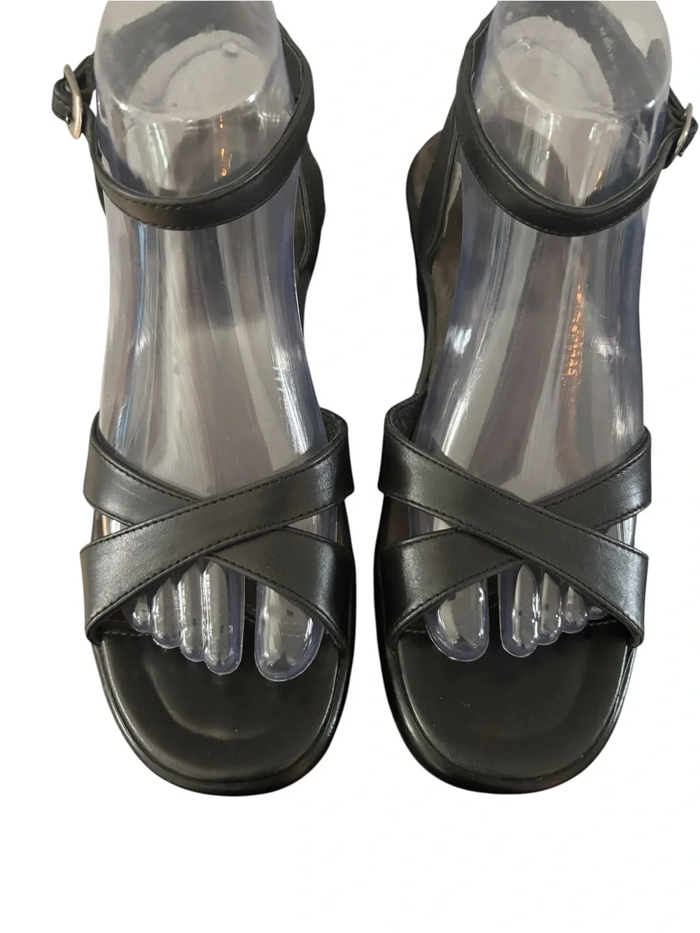 Dansko High Heel Sandals Women’s Size 38 US 7.5/8 Strappy Black Leather